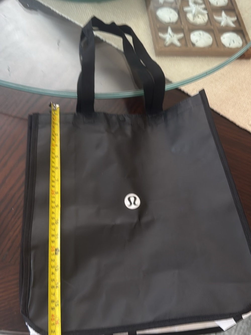 lululemon athletica Black Logo Shopping Tote